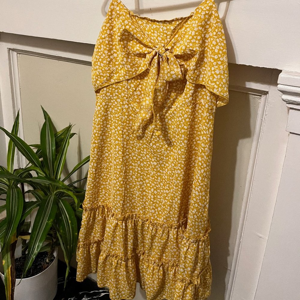 Tie Front Ruffle Sundress
